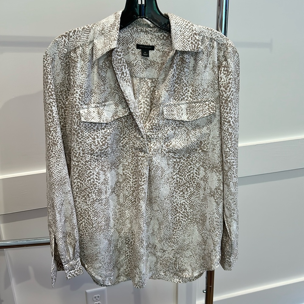 Ann Taylor Snake Print Blouse